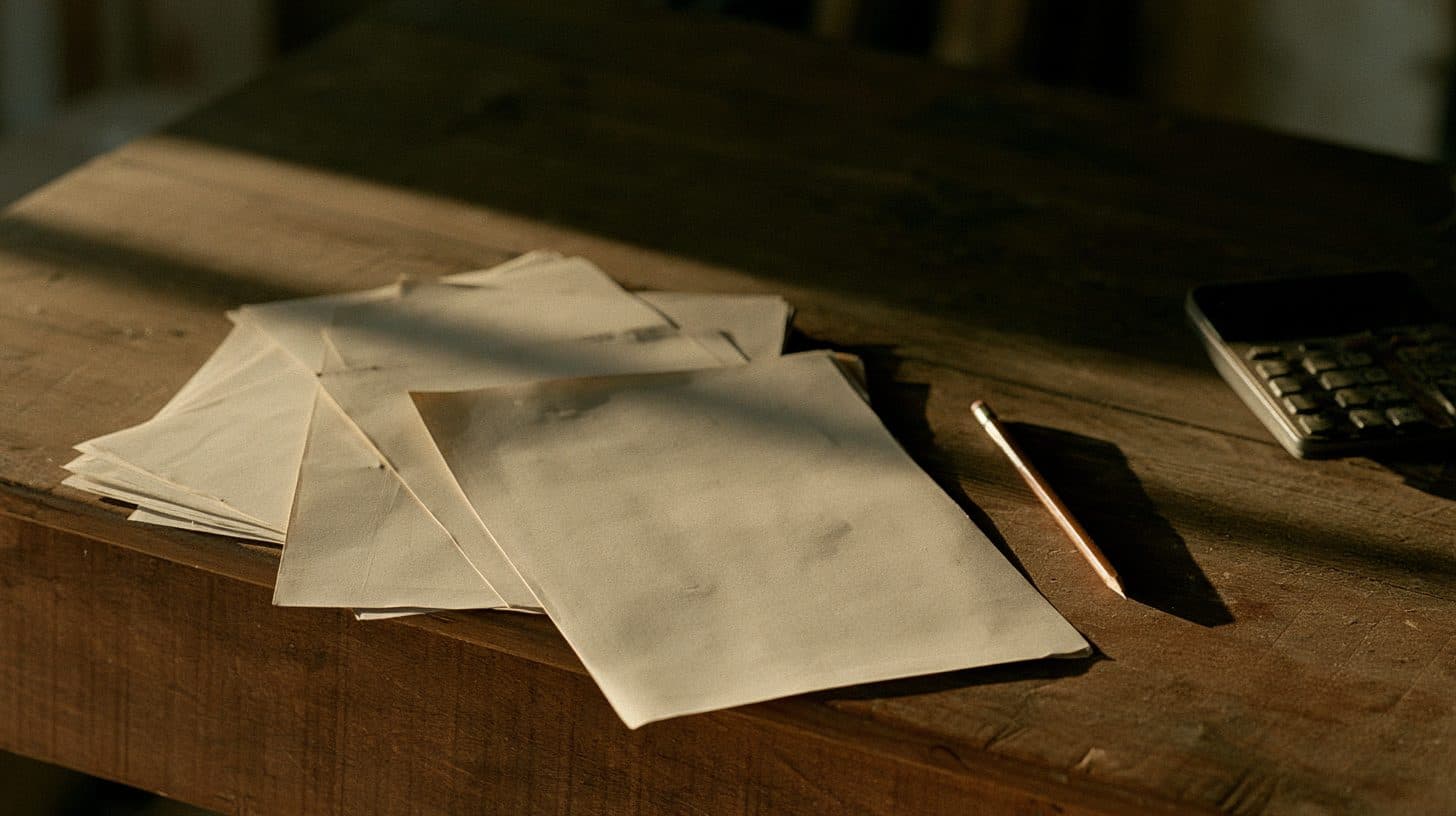 Three documents on a workbench — estimate, quote, and bid are not the same promise.
